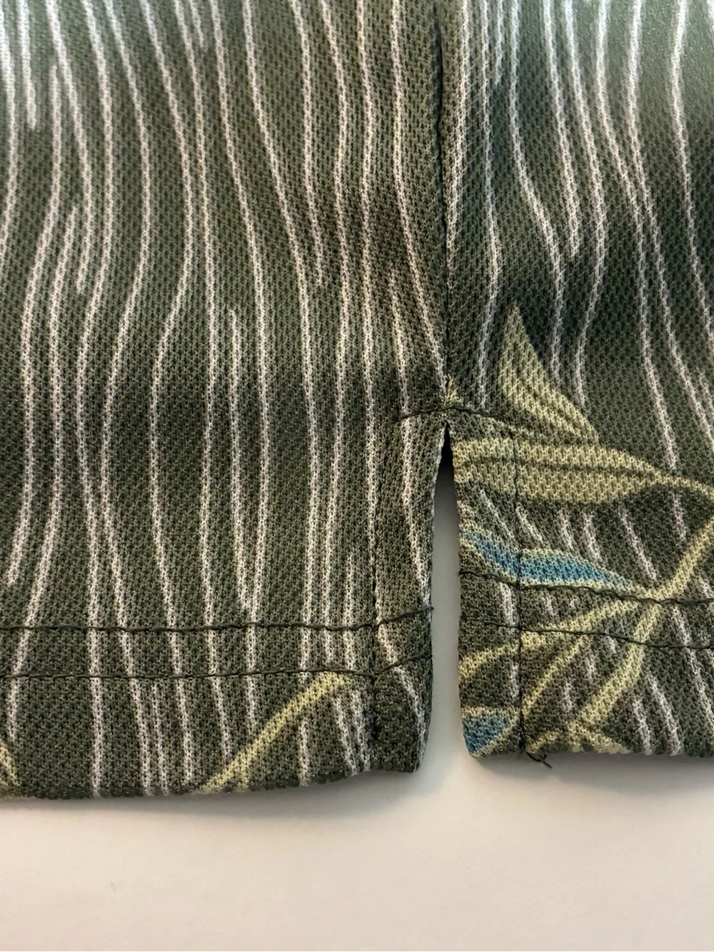 Olive Green Printed Polo Shirt